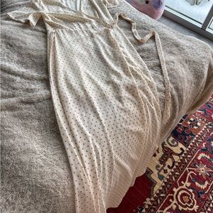 Leith Cream Polka Dot Dress